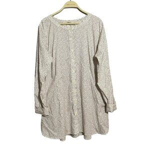 Duluth Blouse Top Tunic Women Size XL Button Shirt Patterned Casual Long Sleeve